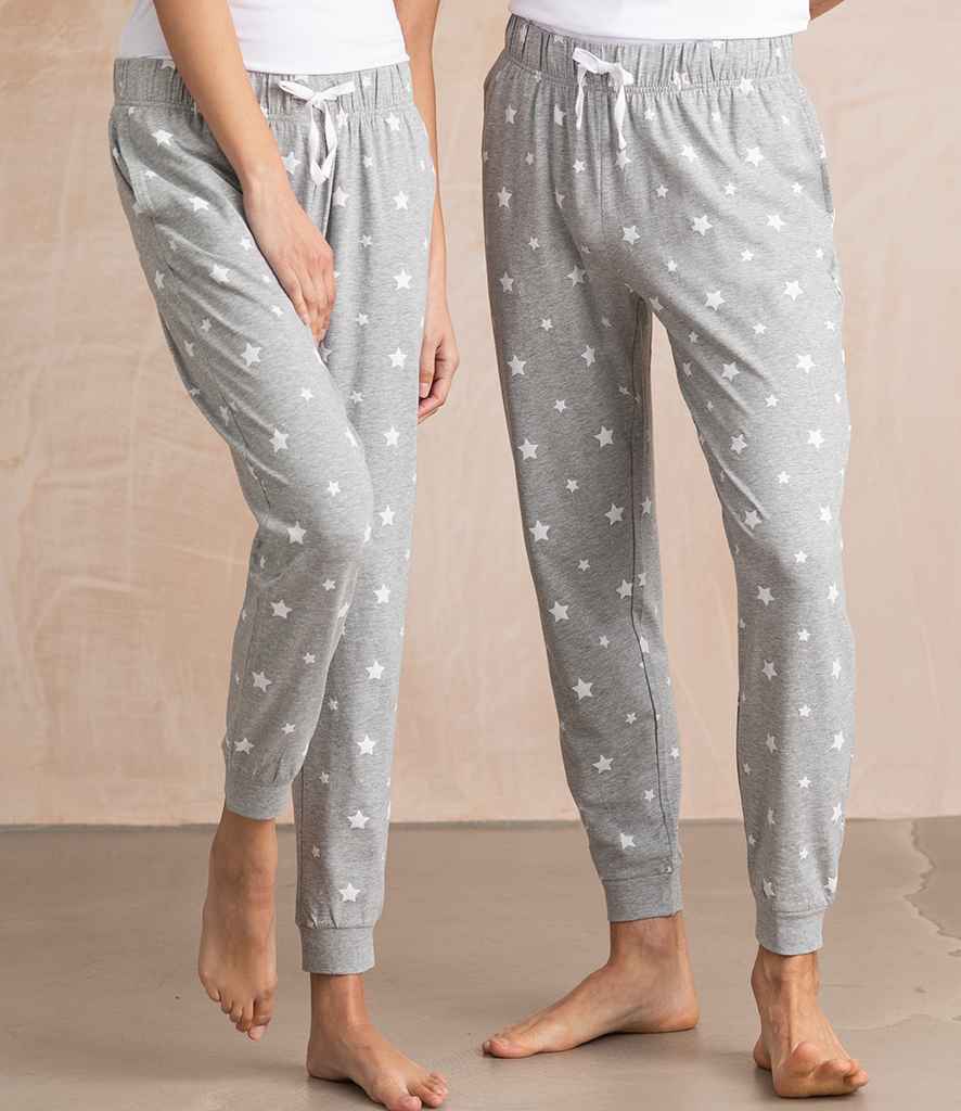 SF Clothing Ladies Lounge Pants | Heather Grey/White Stars