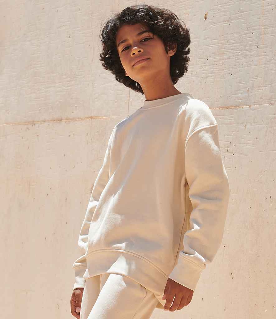 SF Clothing Kids Sustainable Fashion Curved Hem Sweatshirt | Light Stone