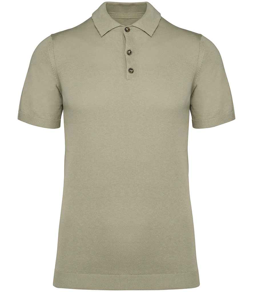 Spasso Knitted Polo Shirt | Almond Green