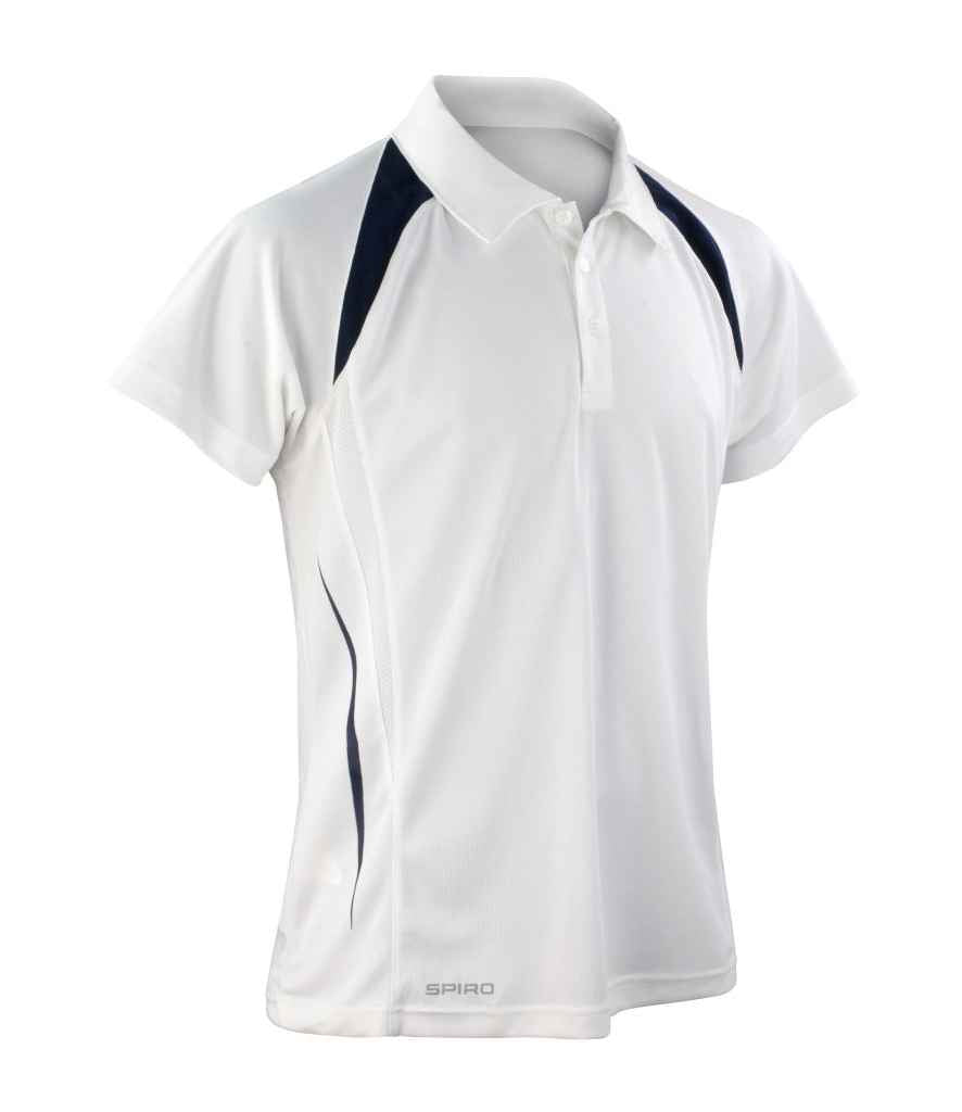 Spiro Team Spirit Polo Shirt | White/Navy