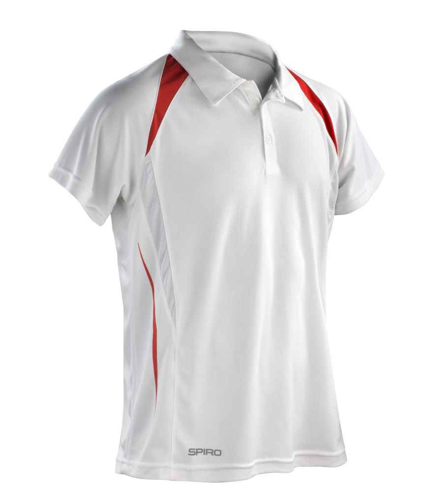 Spiro Team Spirit Polo Shirt | White/Red