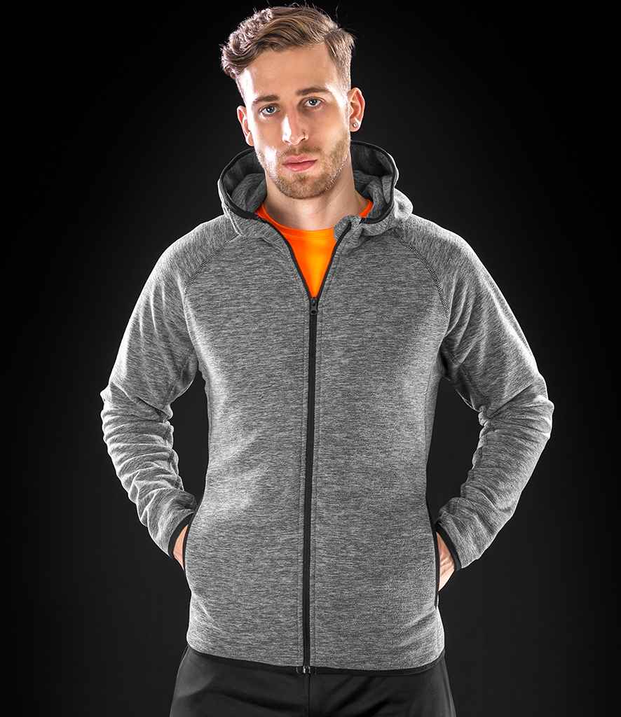 Spiro Micro Fleece Hoodie | Grey/Black