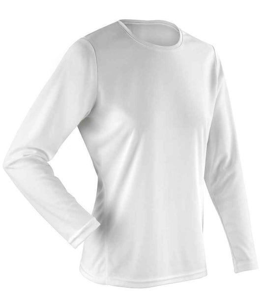 Spiro Performance Long Sleeve T-Shirt | White