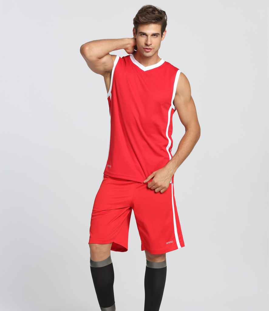 Spiro Basketball Top | Red/White