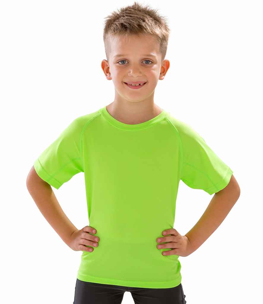 Spiro Kids Impact Performance Aircool T-Shirt | Lime Green
