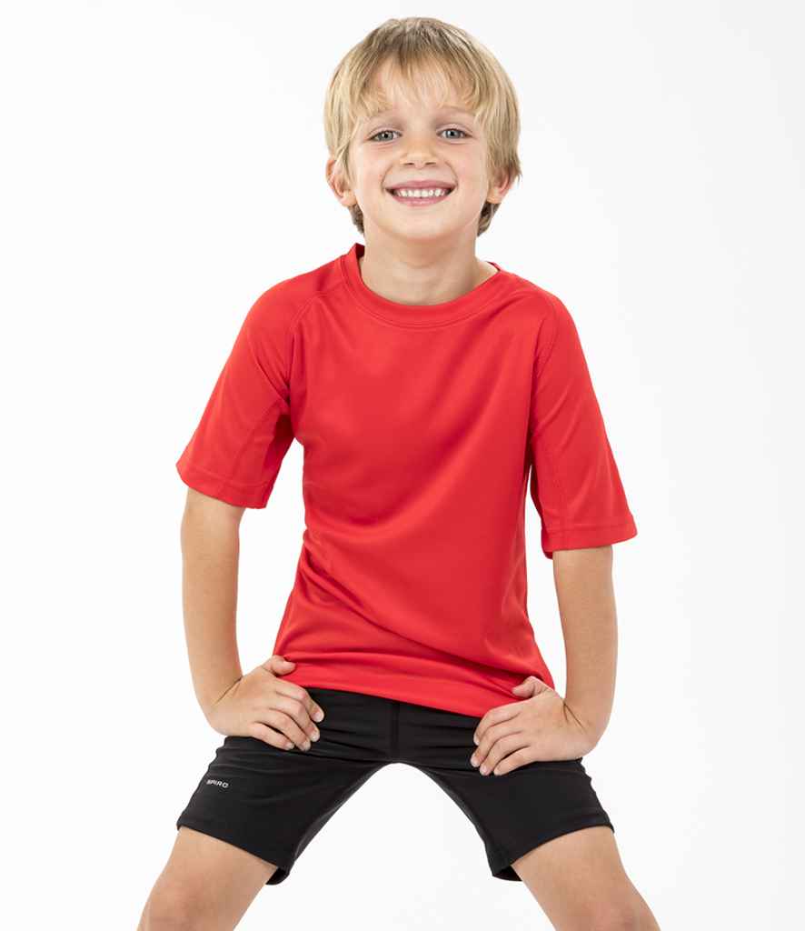 Spiro Kids Impact Performance Aircool T-Shirt | Red