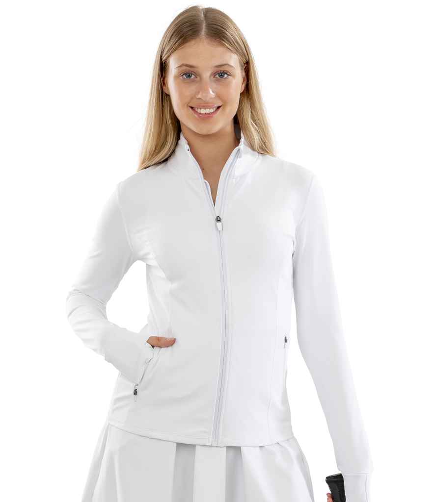 Spiro Ladies Recycled Fitness Jacket | White
