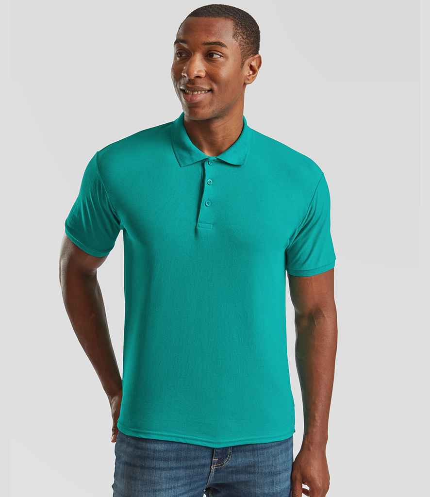 Fruit of the Loom Poly/Cotton Piqué Polo Shirt | Emerald