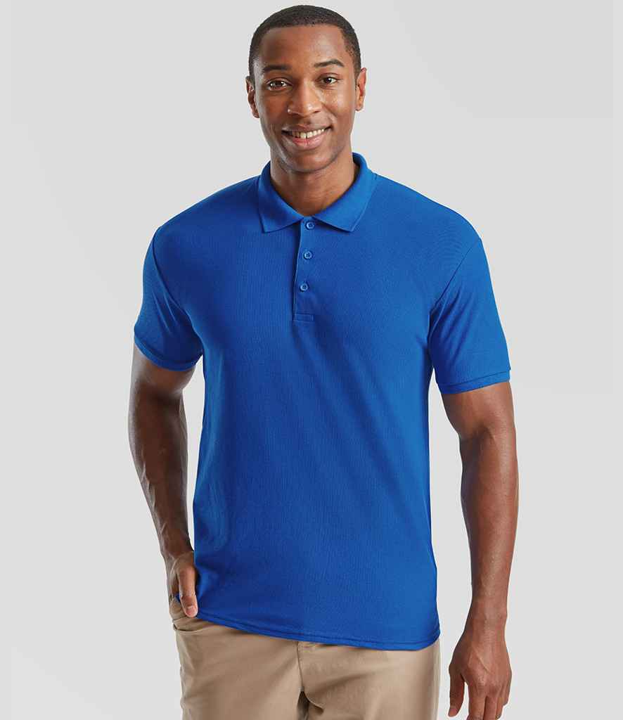 Fruit of the Loom Poly/Cotton Piqué Polo Shirt | Royal Blue