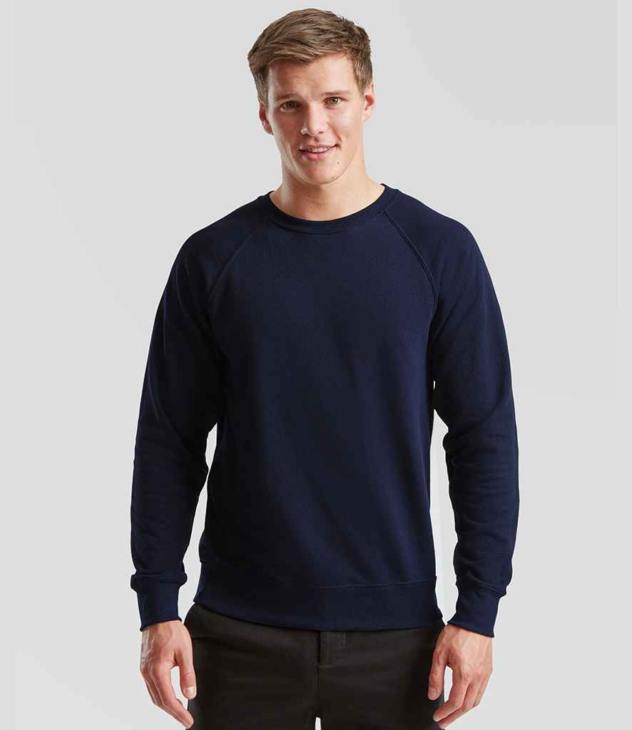 Fruit of the Loom Lightweight Raglan Sweatshirt | Deep Navy