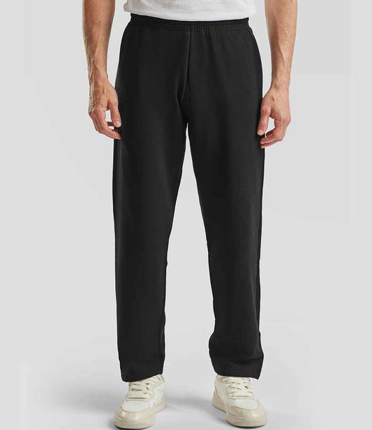 Fruit of the Loom Classic Open Hem Jog Pants | Black