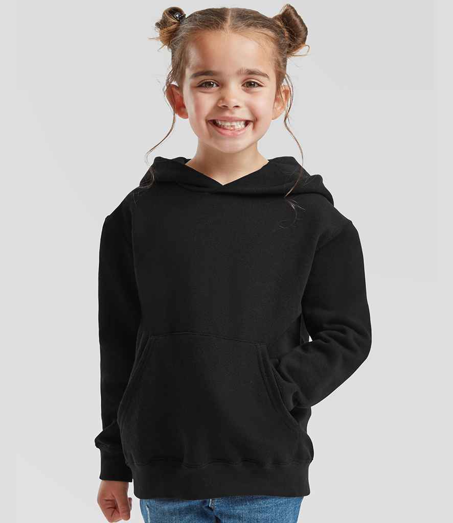 Fruit of the Loom Kids Classic Hooded Sweatshirt | Black
