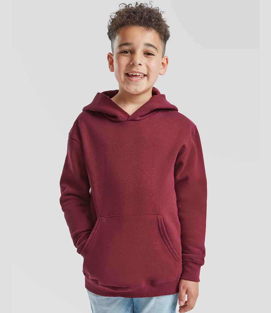 Fruit of the Loom Kids Classic Hooded Sweatshirt | Burgundy