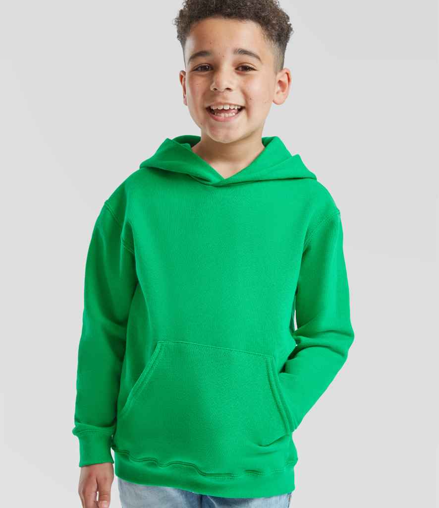 Fruit of the Loom Kids Classic Hooded Sweatshirt | Kelly Green
