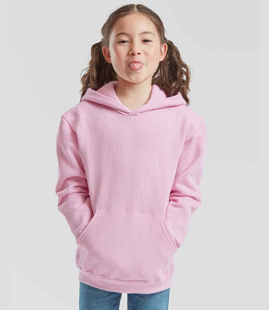 Fruit of the Loom Kids Classic Hooded Sweatshirt | Light Pink