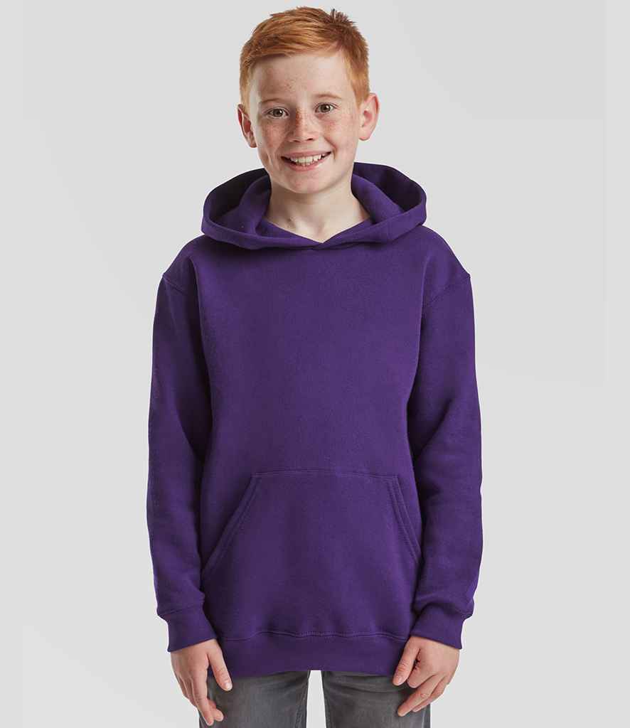Fruit of the Loom Kids Classic Hooded Sweatshirt | Purple