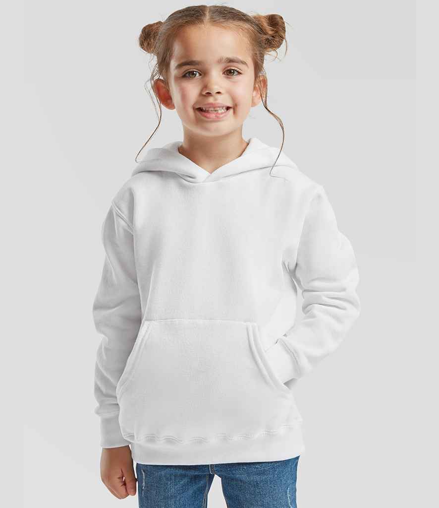 Fruit of the Loom Kids Classic Hooded Sweatshirt | White