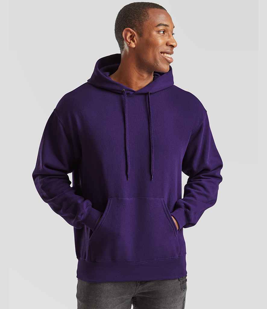 Fruit of the Loom Classic Hooded Sweatshirt | Purple