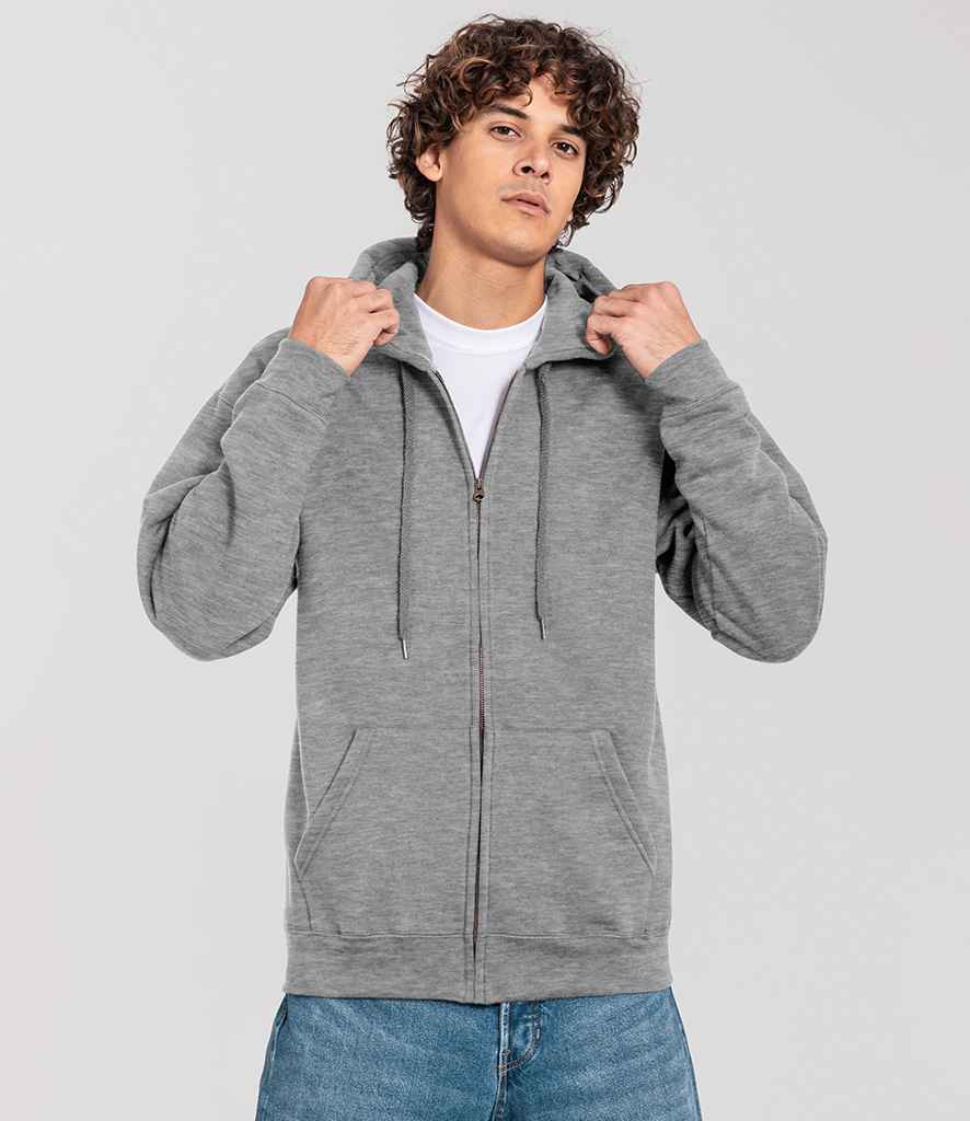 Fruit of the Loom Iconic Premium Hooded Sweat Jacket | Athletic Heather