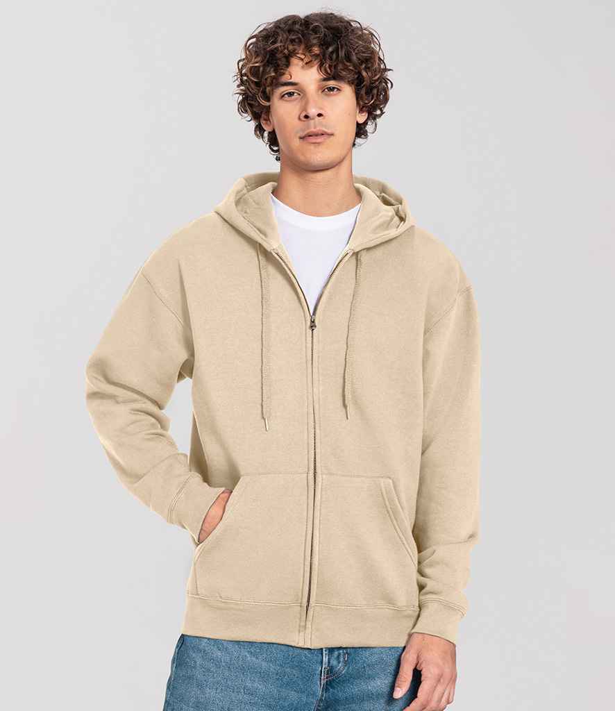 Fruit of the Loom Iconic Premium Hooded Sweat Jacket | Desert Sand