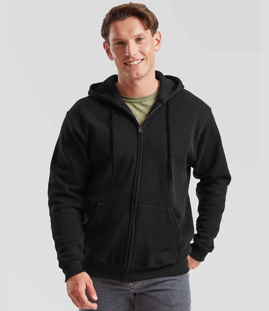 Fruit of the Loom Classic Zip Hooded Sweatshirt | Black