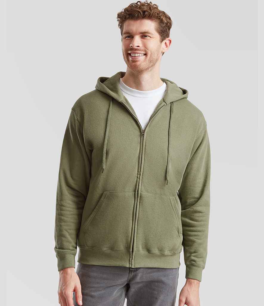 Fruit of the Loom Classic Zip Hooded Sweatshirt | Classic Olive