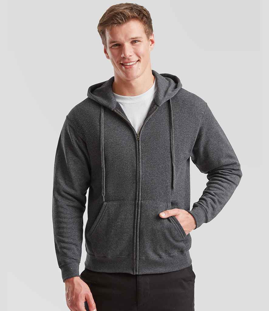 Fruit of the Loom Classic Zip Hooded Sweatshirt | Dark Heather