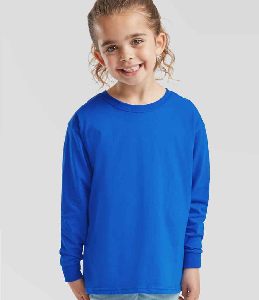 Fruit of the Loom Kids Long Sleeve Value T-Shirt | Royal Blue