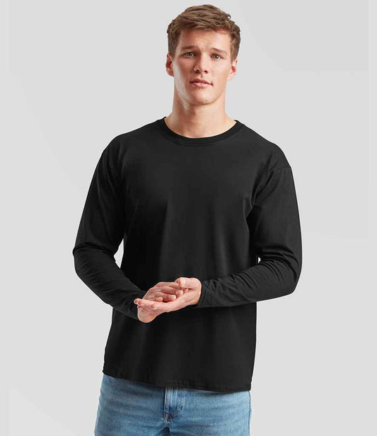Fruit of the Loom Long Sleeve Value T-Shirt | Black