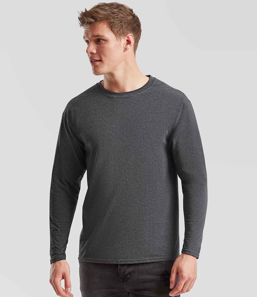 Fruit of the Loom Long Sleeve Value T-Shirt | Dark Heather