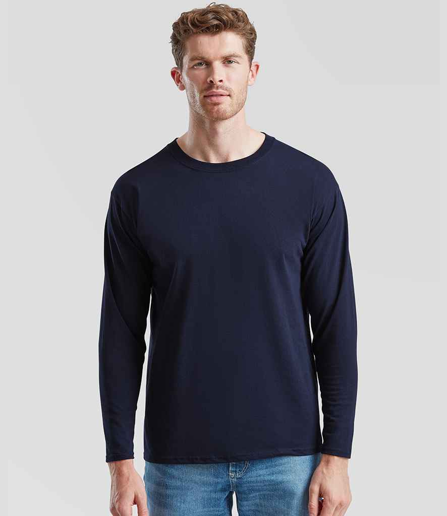Fruit of the Loom Long Sleeve Value T-Shirt | Deep Navy