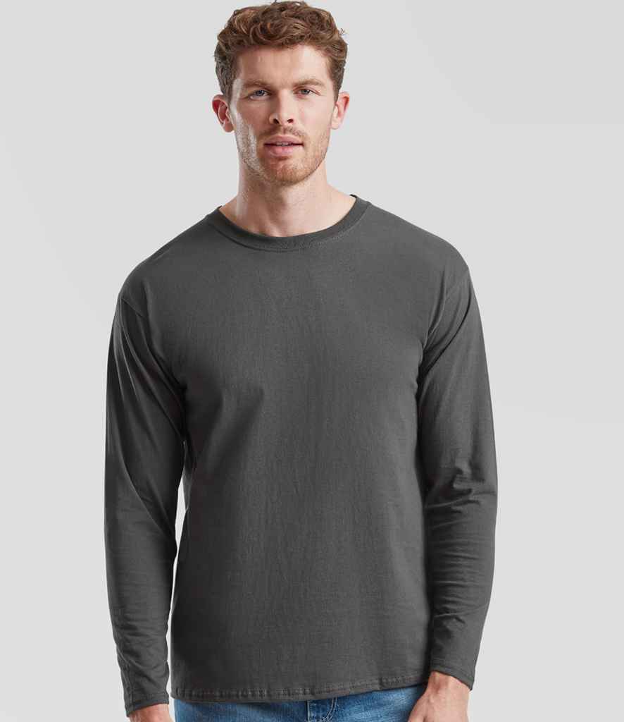 Fruit of the Loom Long Sleeve Value T-Shirt | Light Graphite