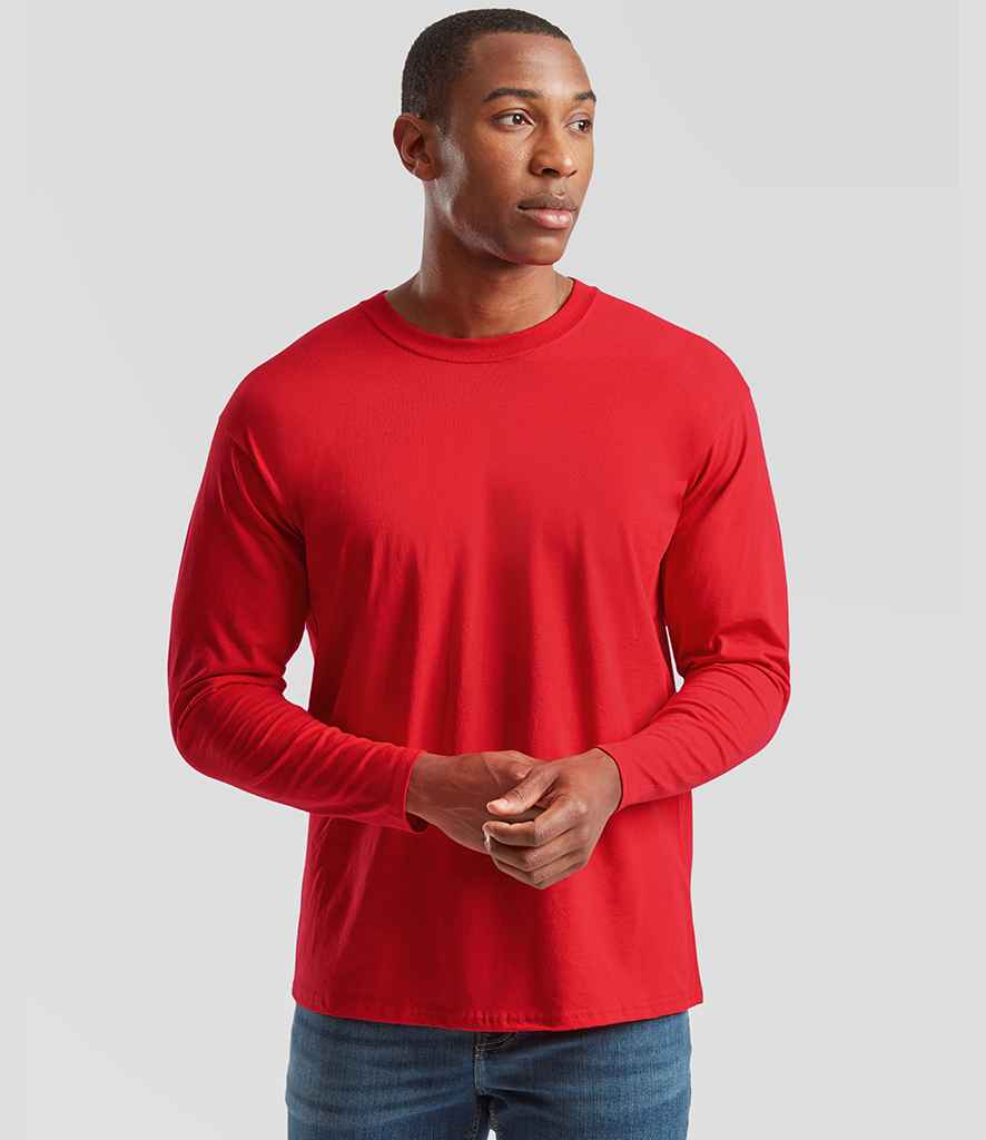 Fruit of the Loom Long Sleeve Value T-Shirt | Red