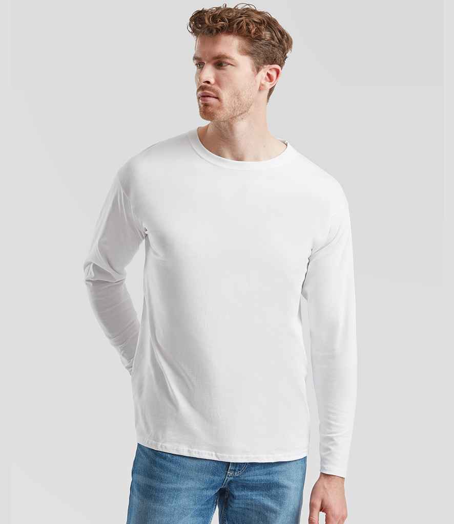 Fruit of the Loom Long Sleeve Value T-Shirt | White