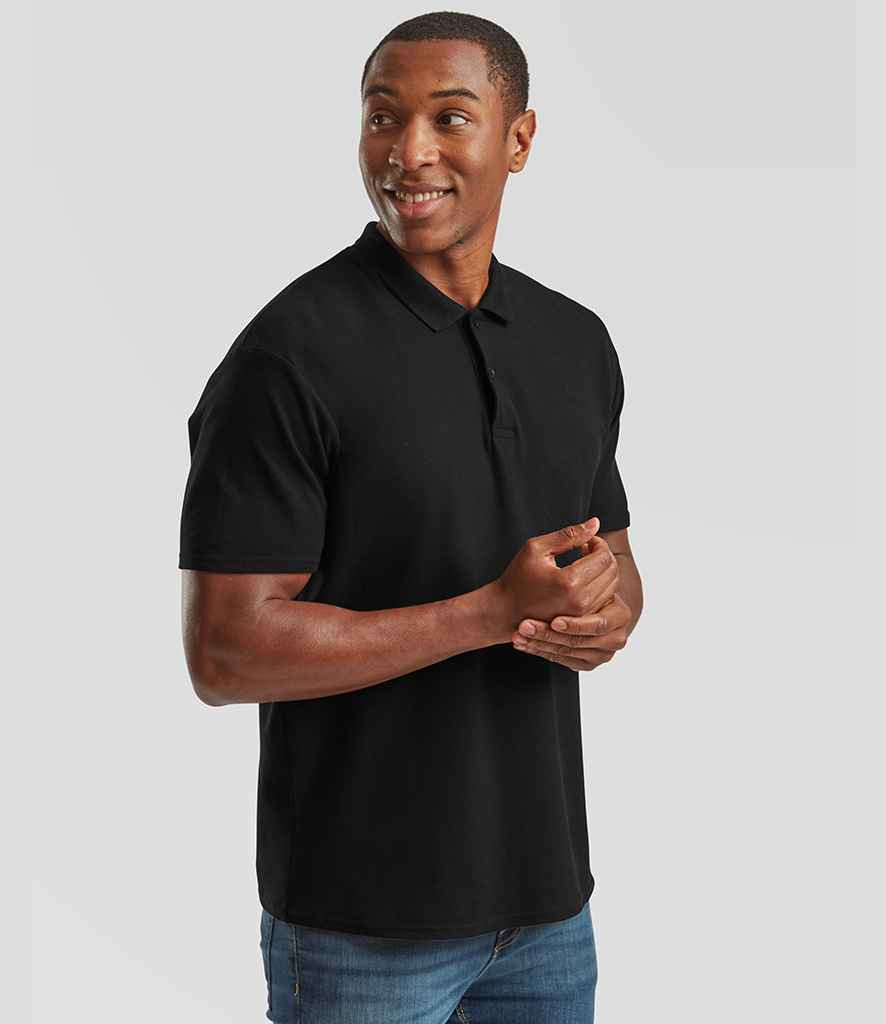 Fruit of the Loom Original Piqué Polo Shirt | Black