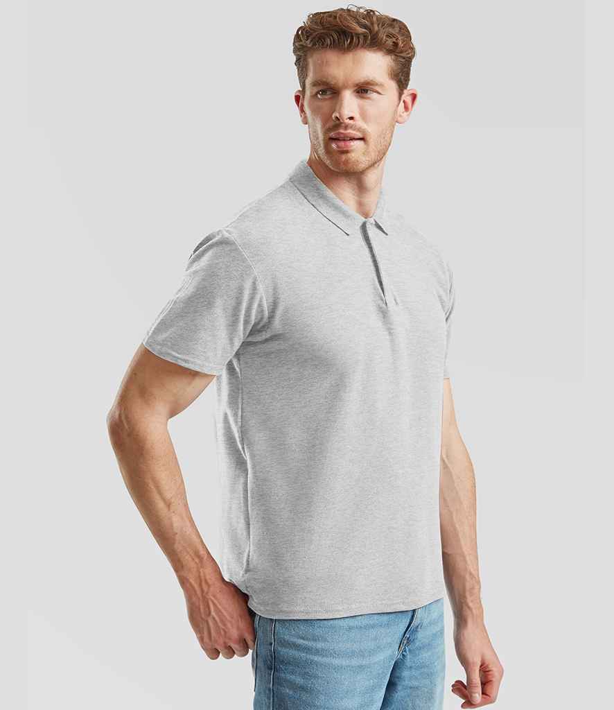 Fruit of the Loom Original Piqué Polo Shirt | Heather Grey