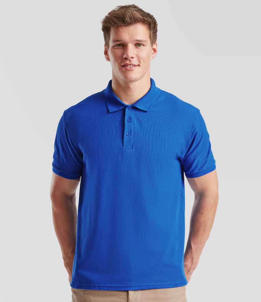 Fruit of the Loom Premium Cotton Piqué Polo Shirt | Royal Blue