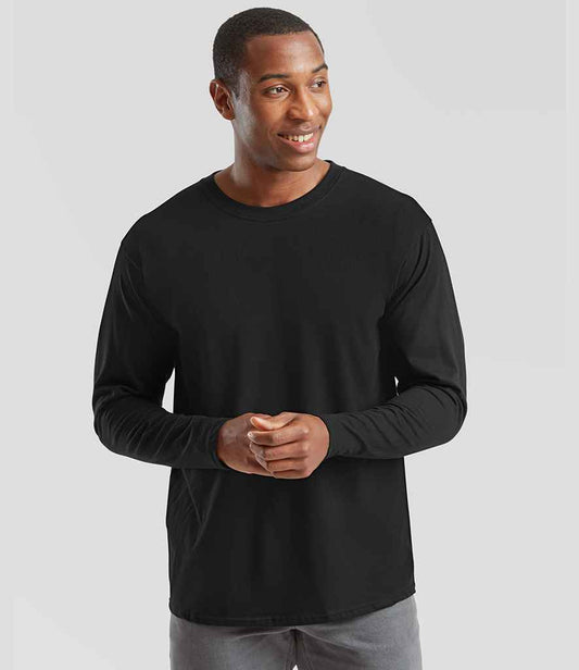 Fruit of the Loom Iconic 195 Long Sleeve T-Shirt | Black