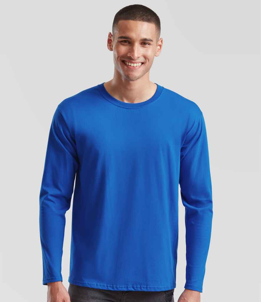 Fruit of the Loom Iconic 195 Long Sleeve T-Shirt | Royal Blue