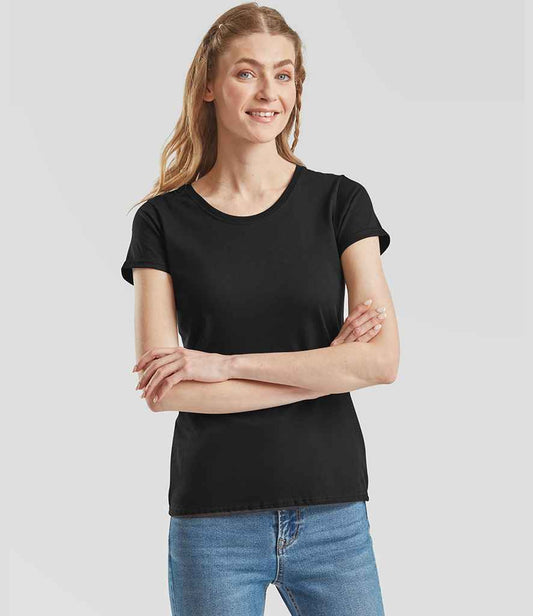 Fruit of the Loom Ladies Iconic 195 T-Shirt | Black