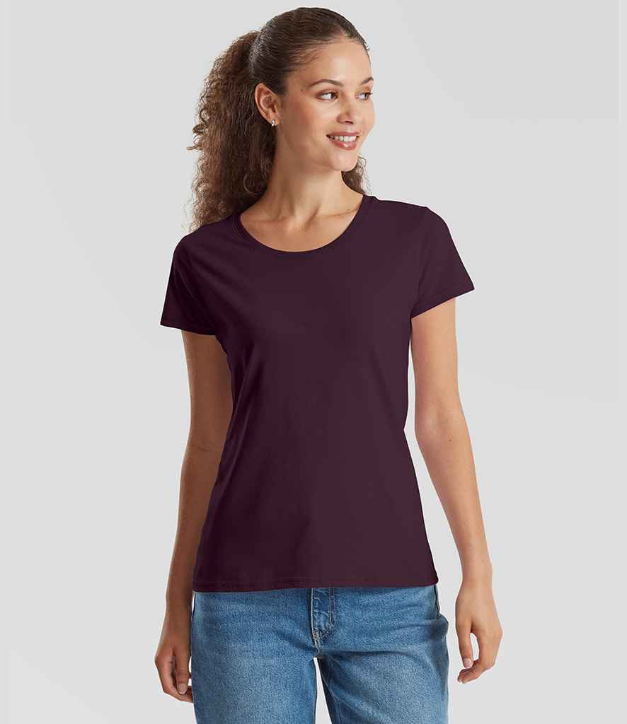Fruit of the Loom Ladies Iconic 195 T-Shirt | Dark Plum