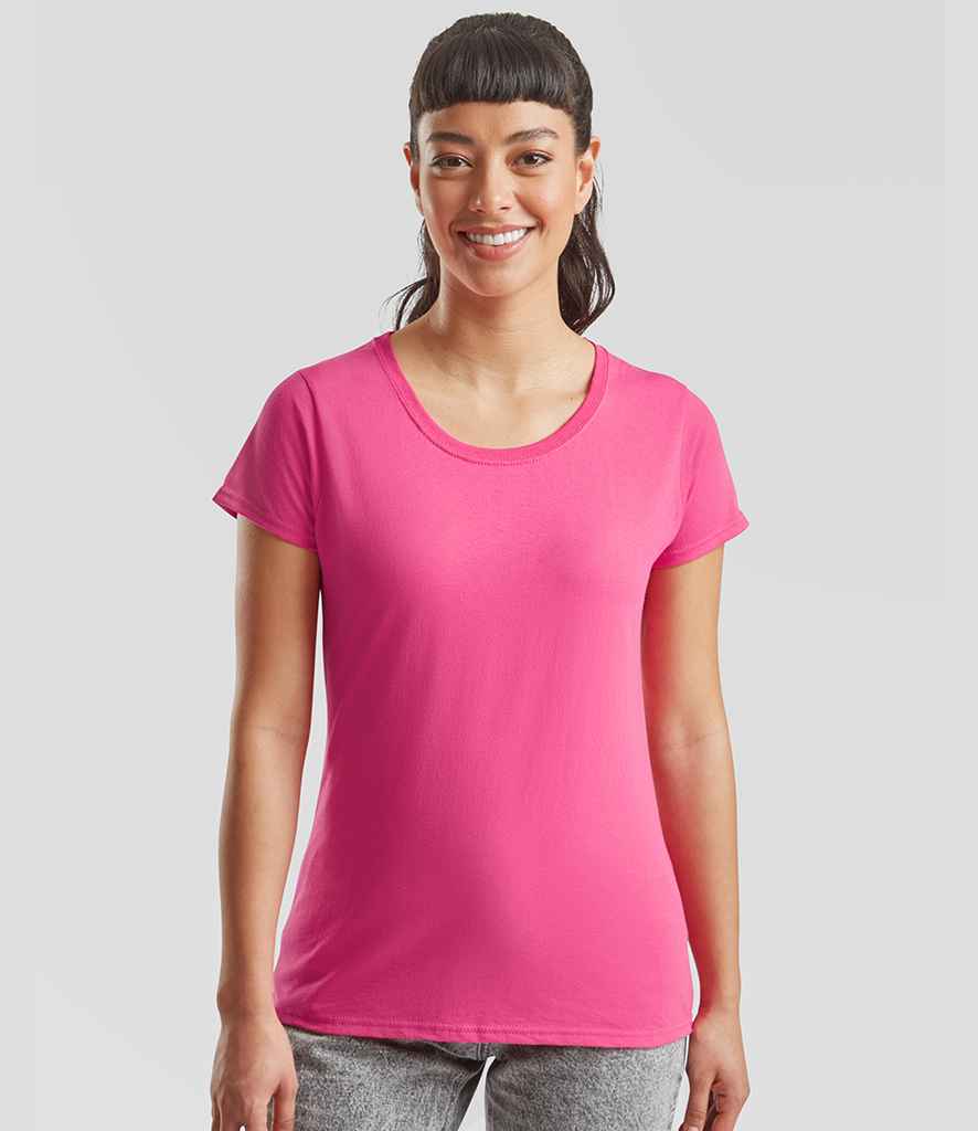 Fruit of the Loom Lady Fit Value T-Shirt | Fuchsia