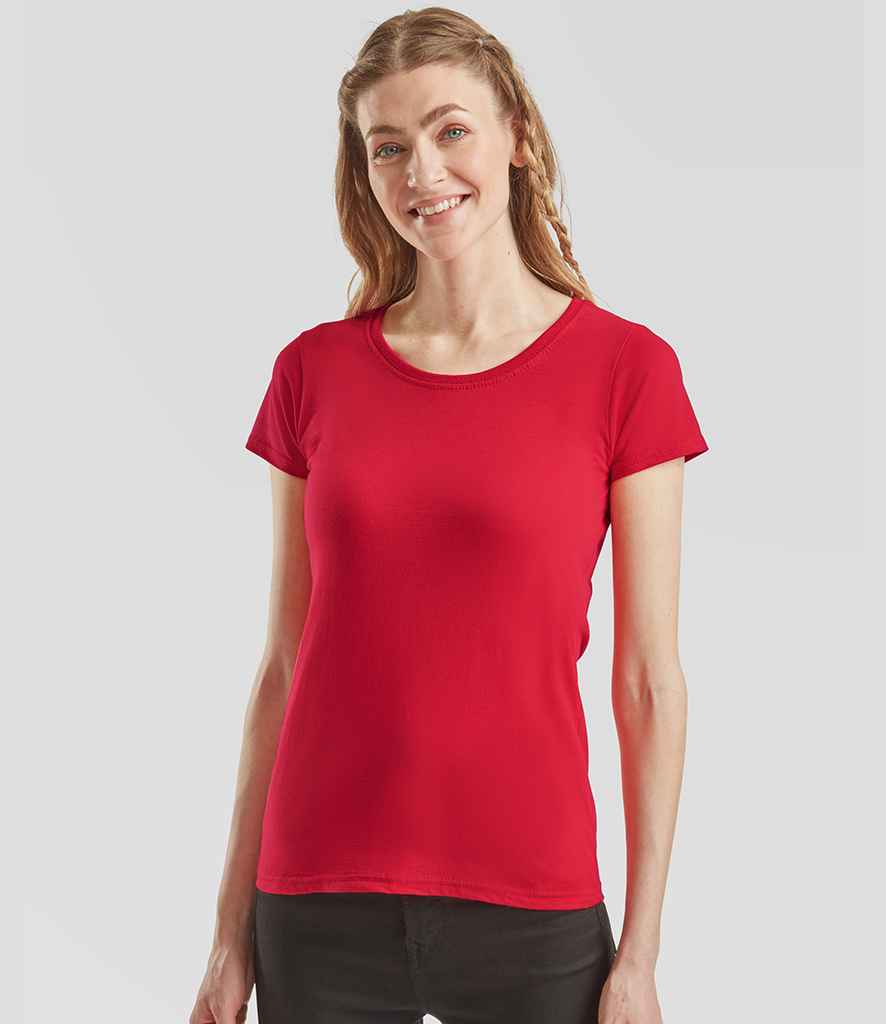 Fruit of the Loom Lady Fit Value T-Shirt | Red