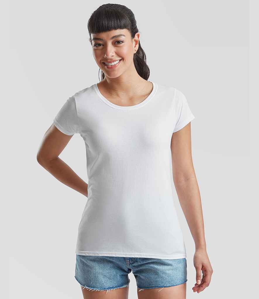 Fruit of the Loom Lady Fit Value T-Shirt | White