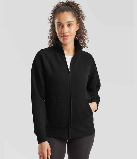 Fruit of the Loom Premium Lady Fit Sweat Jacket | Black