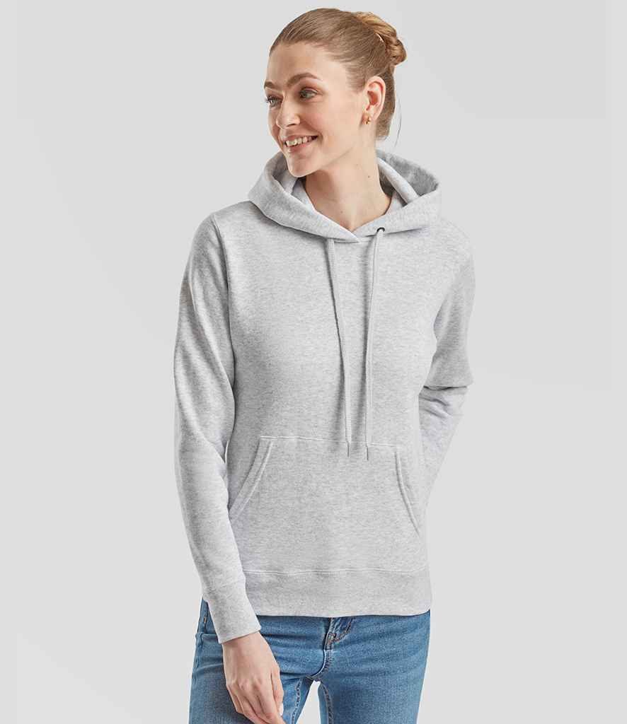 Fruit of the Loom Classic Lady Fit Hooded Sweatshirt | Heather Grey