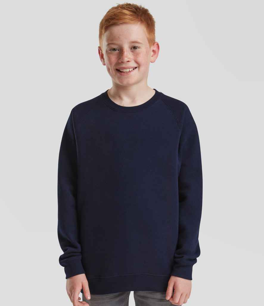 Fruit of the Loom Kids Classic Raglan Sweatshirt | Deep Navy
