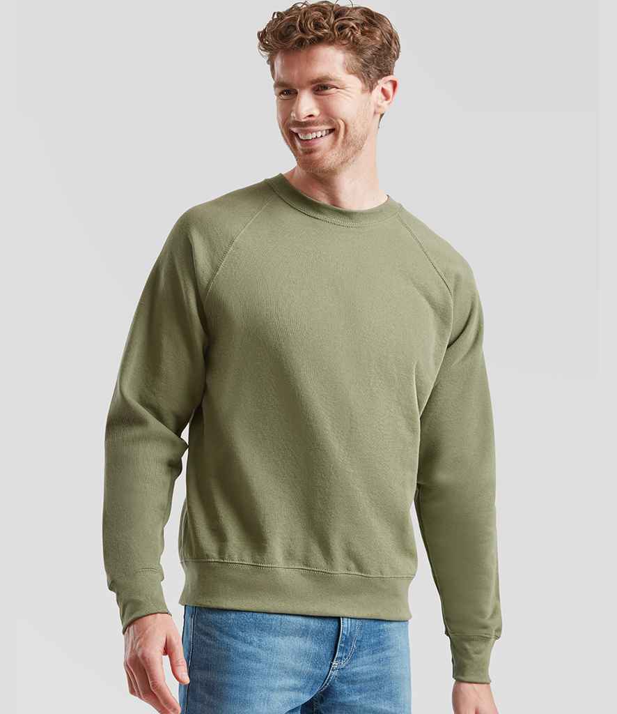 Fruit of the Loom Classic Raglan Sweatshirt | Classic Olive