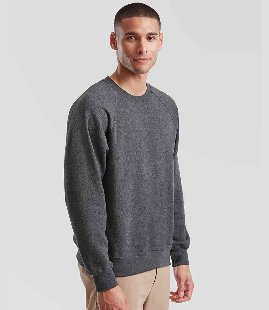 Fruit of the Loom Classic Raglan Sweatshirt | Dark Heather
