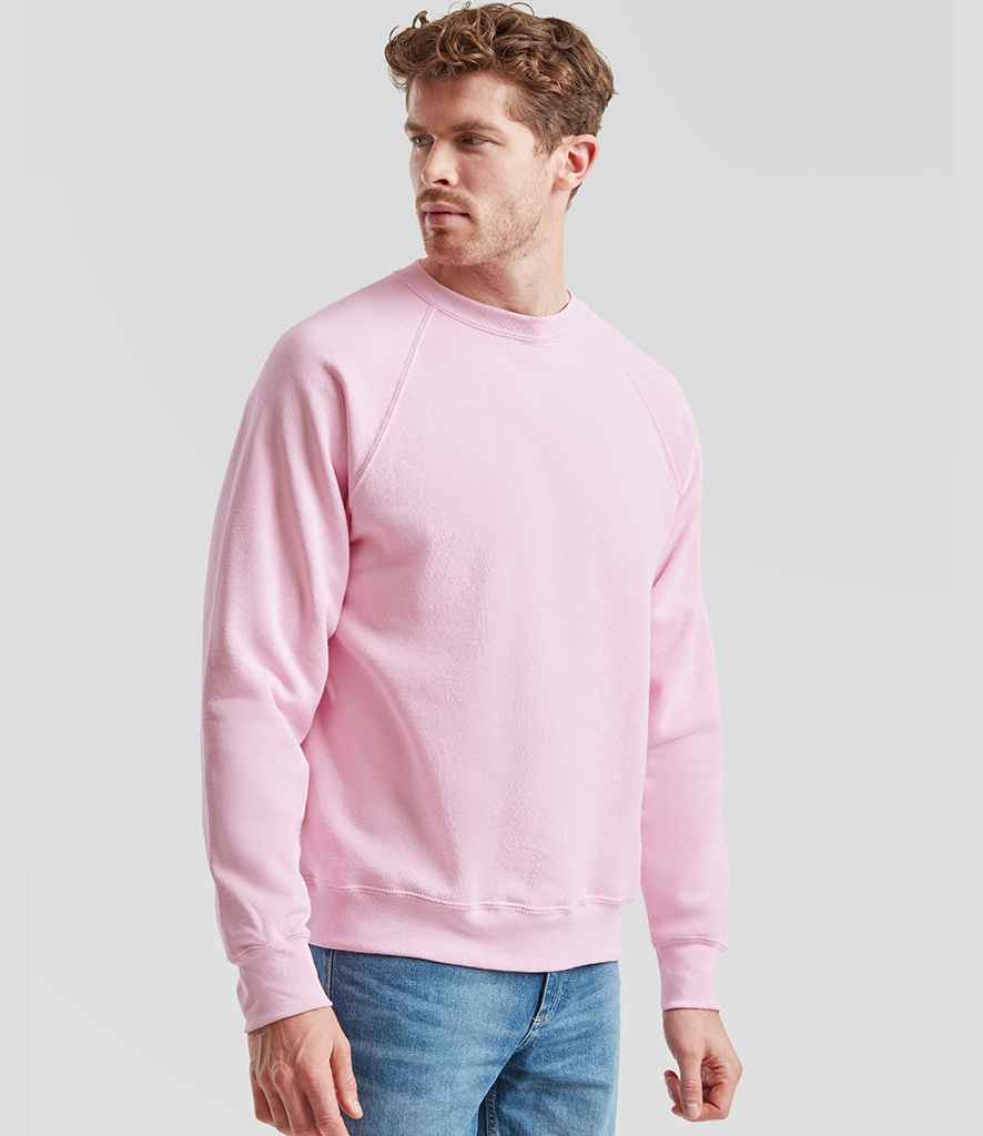 Fruit of the Loom Classic Raglan Sweatshirt | Light Pink